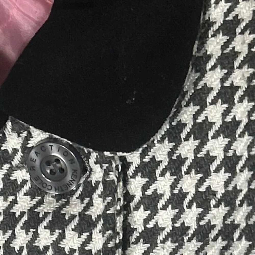 Kenneth Cole Reaction 12M SZ Vintage inspired Houndstooth Girls Winter Coat Clas